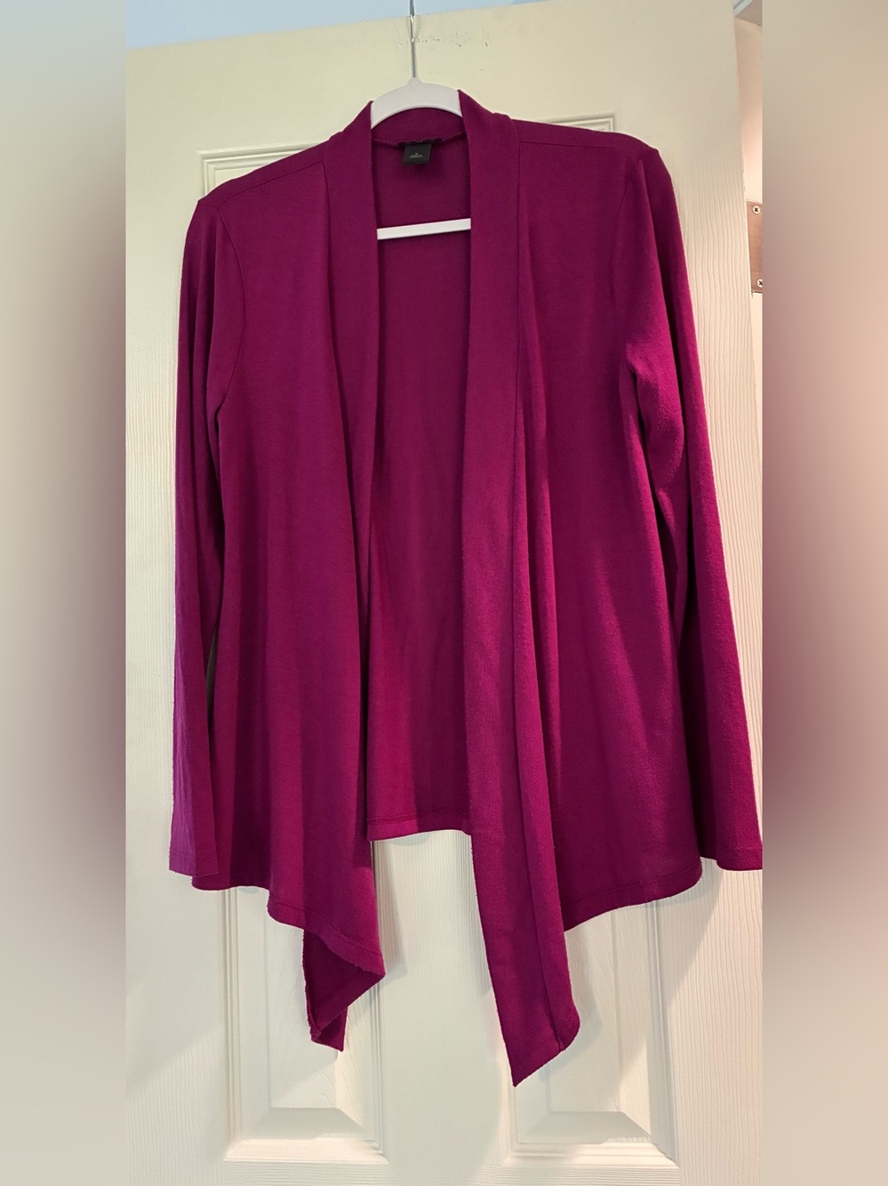 Ann Taylor Open-Front Cardigan Sweater - Magenta